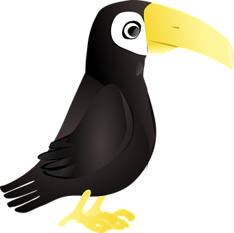 Cartoon Toucan Vector Illustration PNG