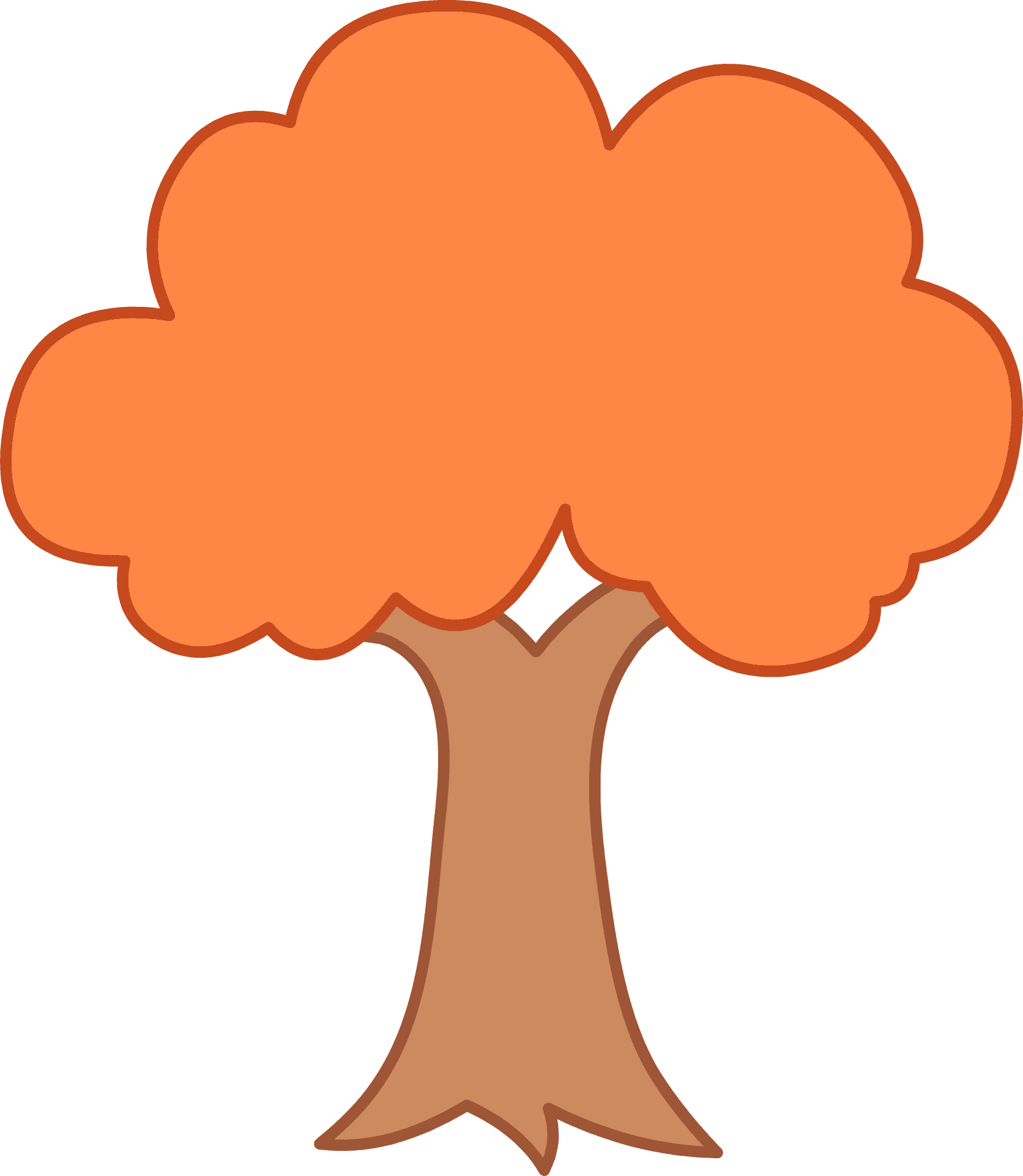 Cartoon Tree Simple Background PNG