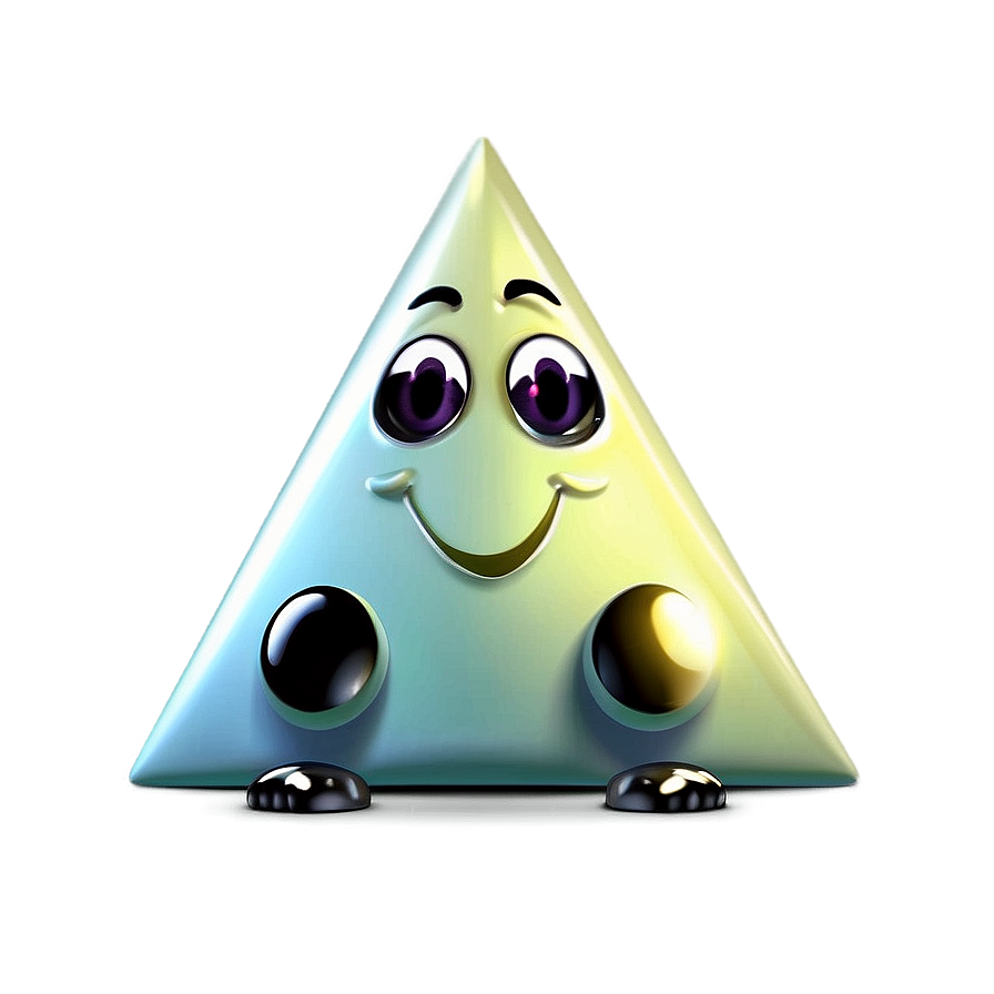 Cartoon Triangle Character Png Sti15 PNG