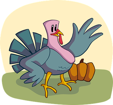 Cartoon Turkey Celebration PNG