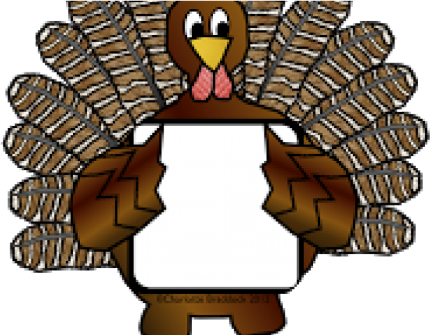 Cartoon Turkeywith Blank Sign Clipart PNG