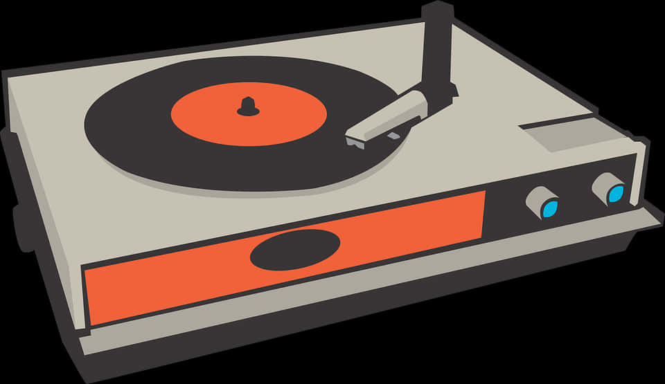 Cartoon Turntable Graphic PNG