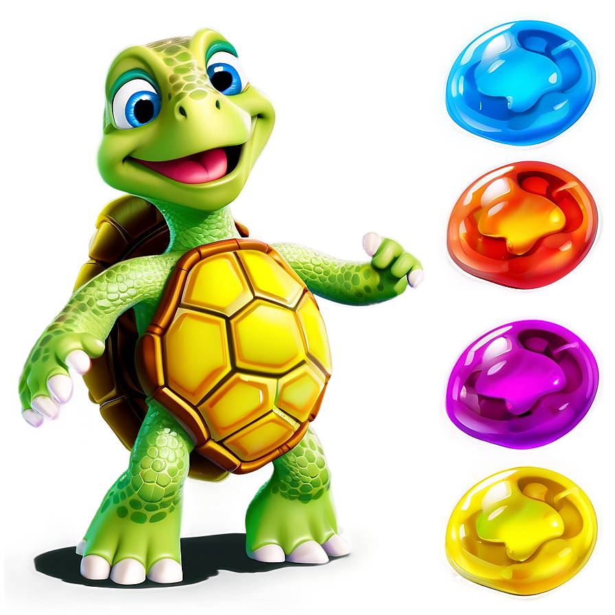 Cartoon Turtle Character Png Veg14 PNG