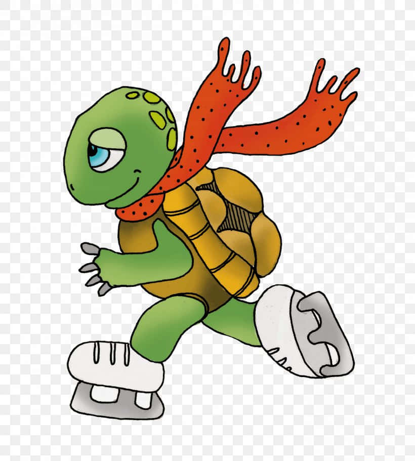 running tortoise cartoon