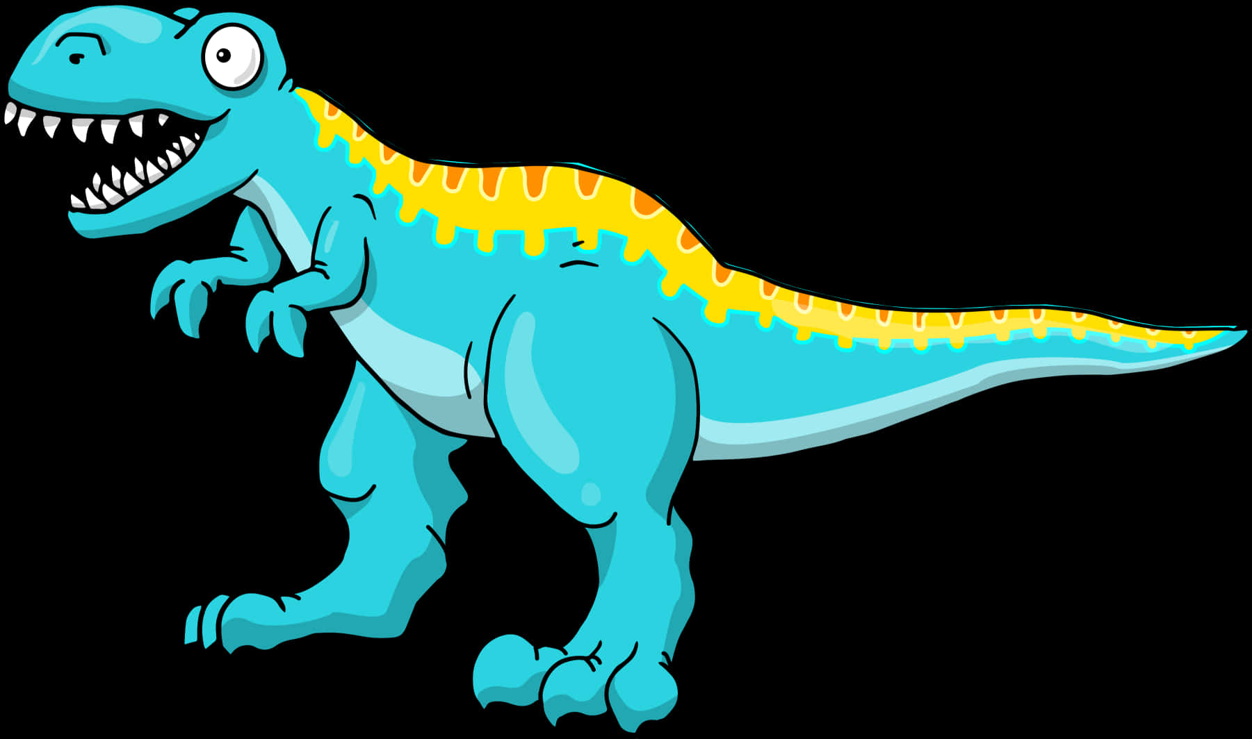 Cartoon Tyrannosaurus Rex Smiling PNG