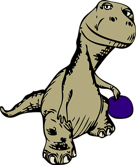 Cartoon_ Tyrannosaurus_ Rex_ Vector PNG