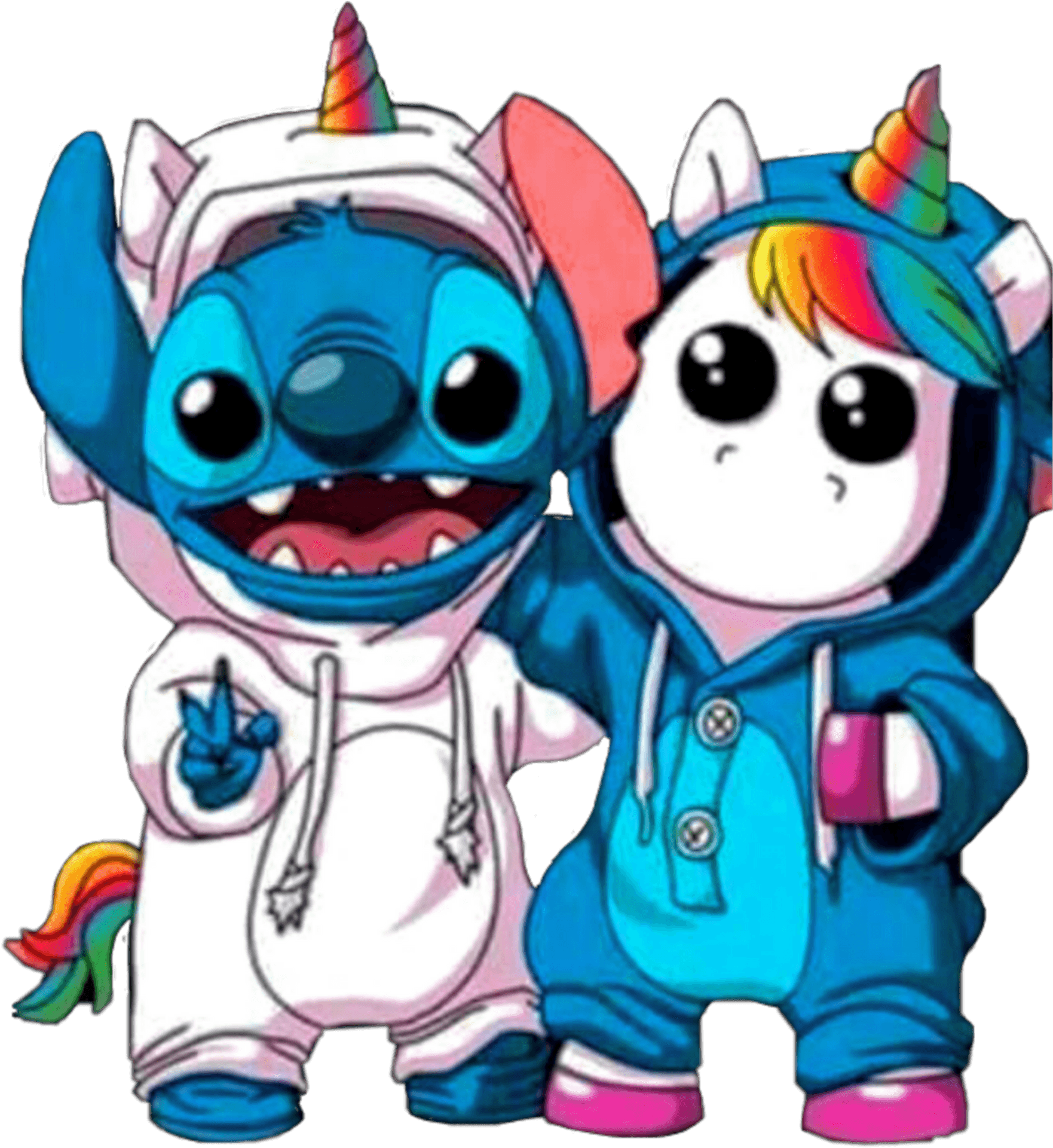 Cartoon Unicorn Friends Costumes PNG