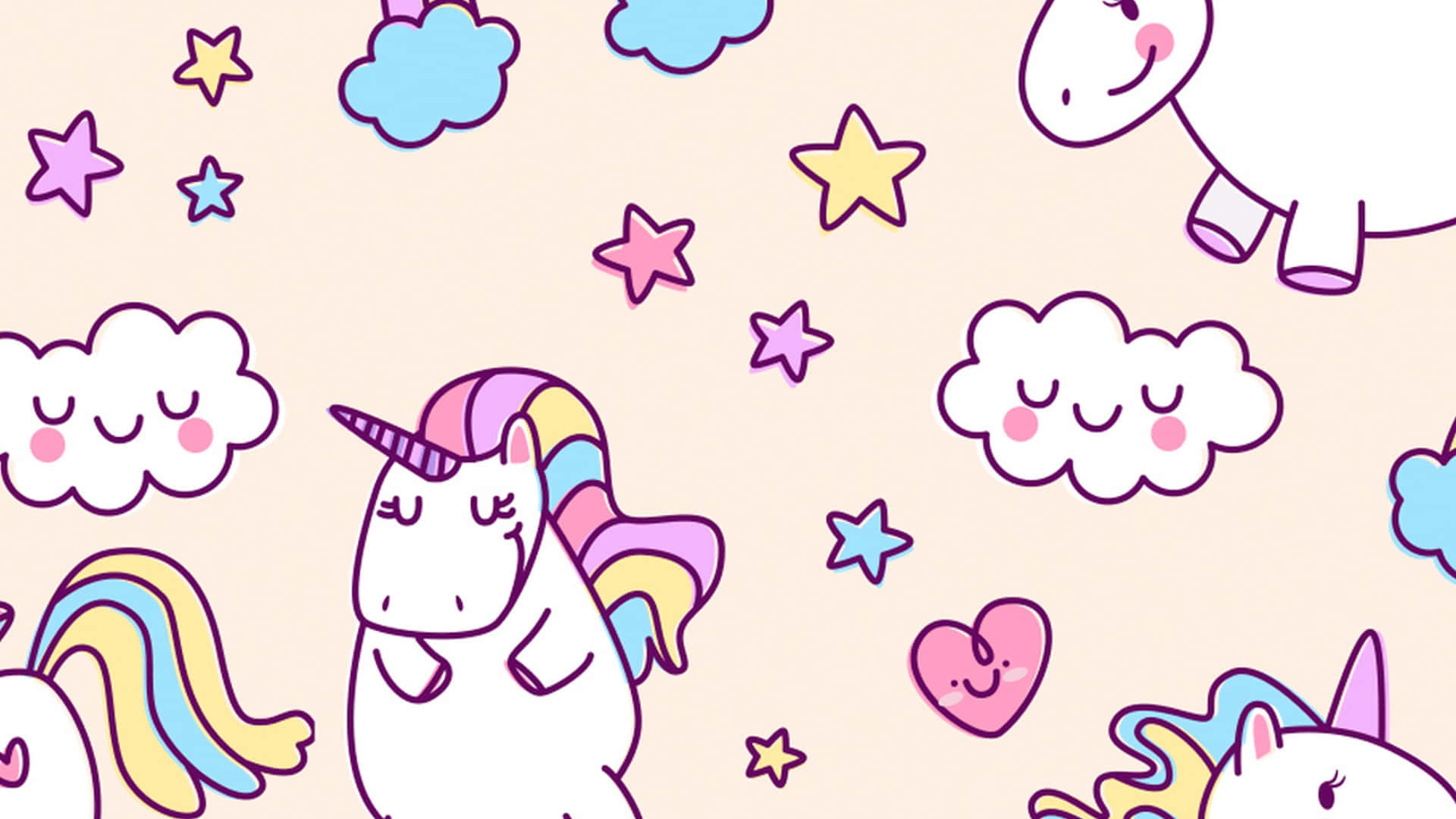 A whimsical cartoon unicorn!