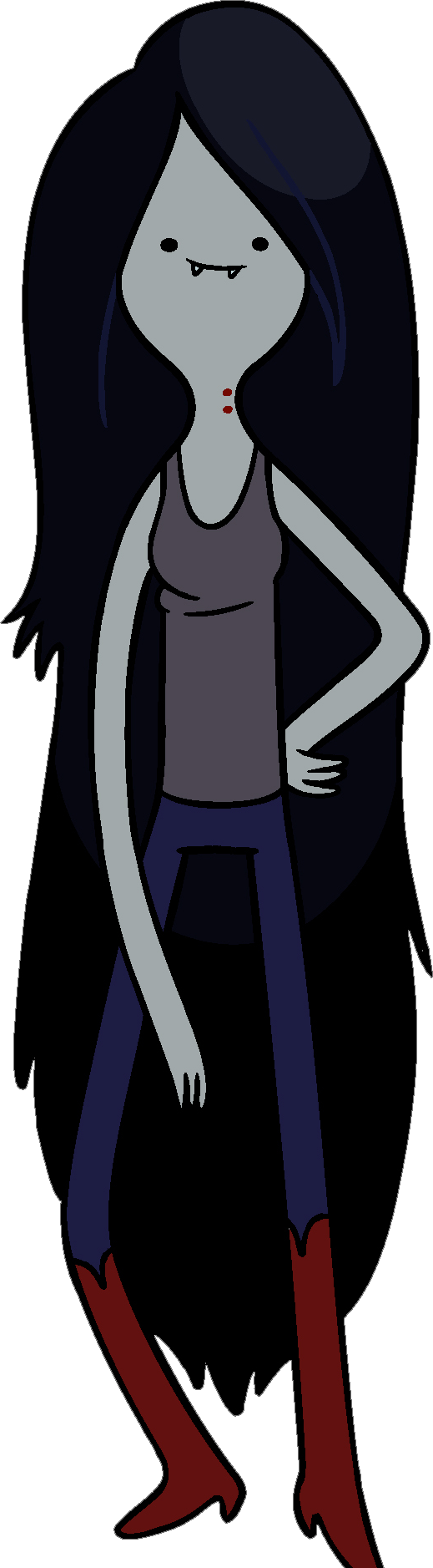 Cartoon Vampire Girl Standing PNG
