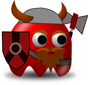 Cartoon Viking Emoji Graphic PNG