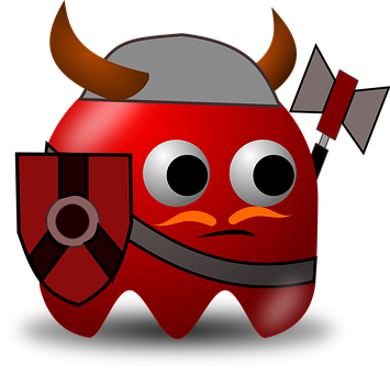 Cartoon Viking Emoji Graphic PNG