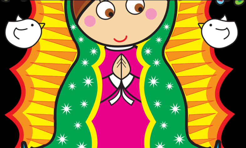Cartoon Virgen De Guadalupe PNG