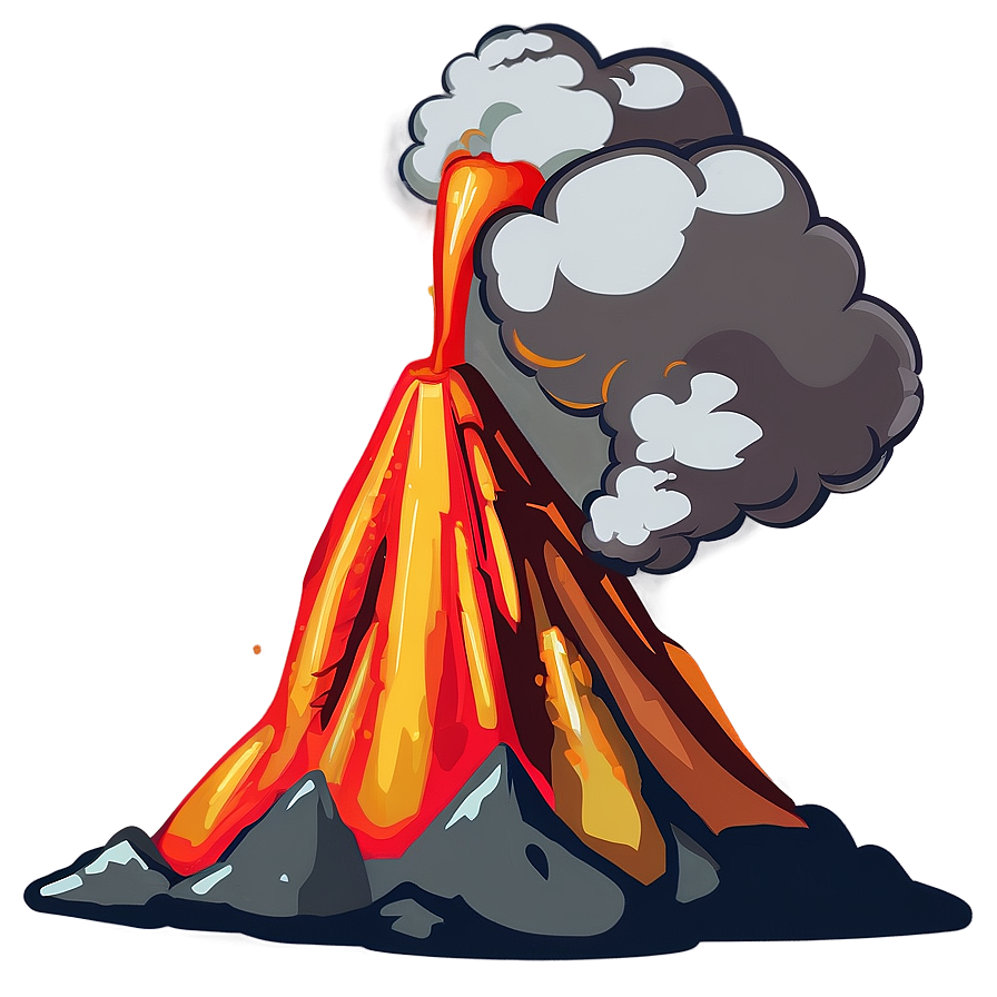 Download Cartoon Volcano Eruption Png Ggi9 | Wallpapers.com