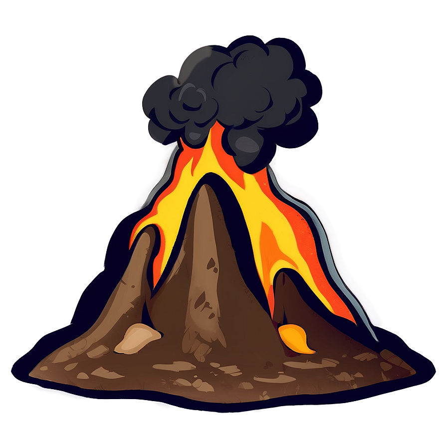 Cartoon Volcano Fire Png 29 PNG