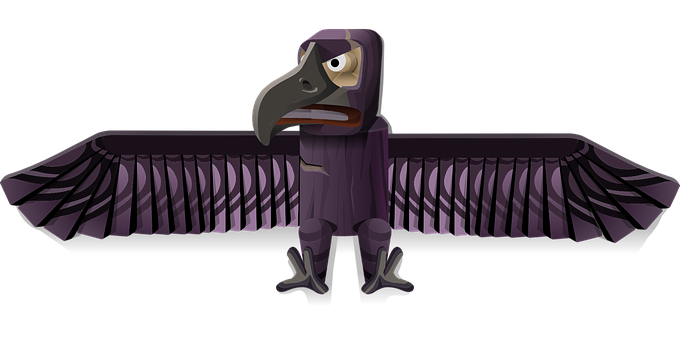 Cartoon Vulture Character PNG