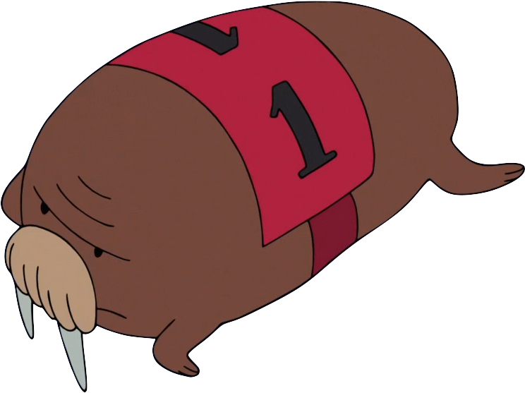 Cartoon Walrus Number One Jersey PNG