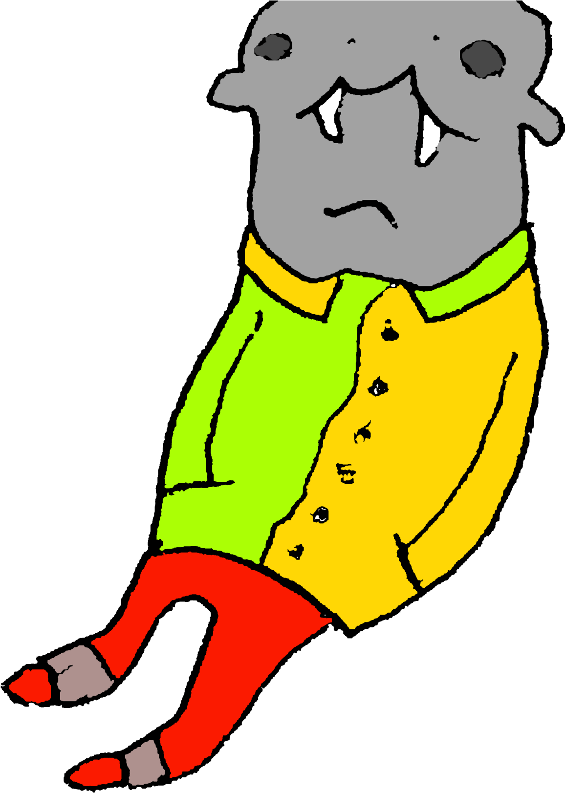 Cartoon Walrusin Clothes PNG