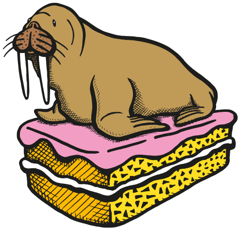 Cartoon Walruson Macaron.png PNG