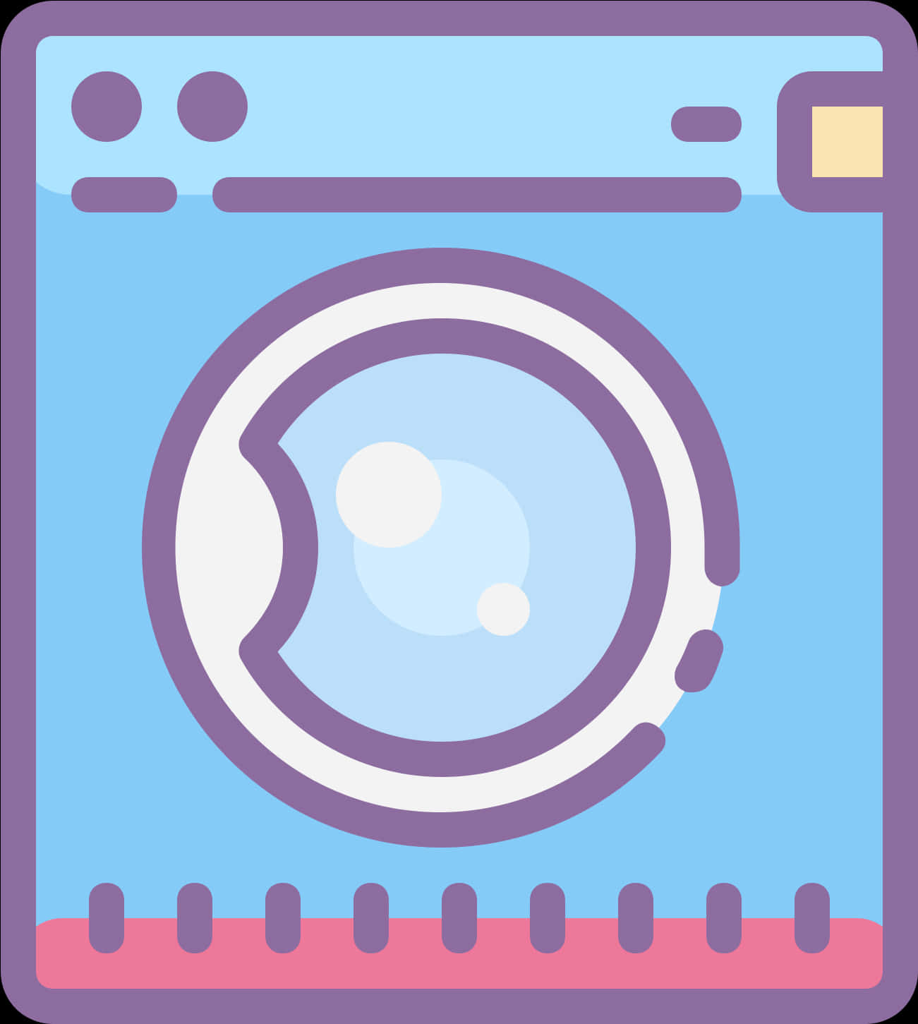 Cartoon Washing Machine Graphic PNG