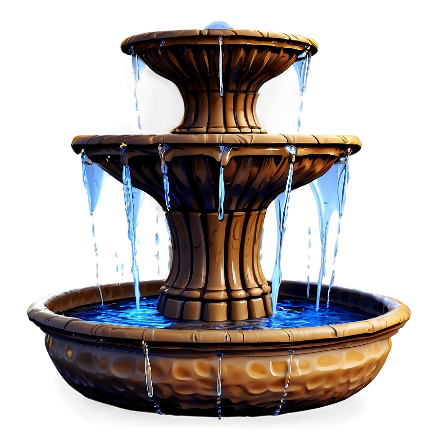 Cartoon Water Fountain Png Wgi22 PNG