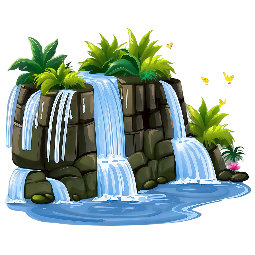 Cartoon Waterfall Scene Png 18 PNG