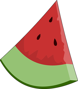 Cartoon Watermelon Slice PNG