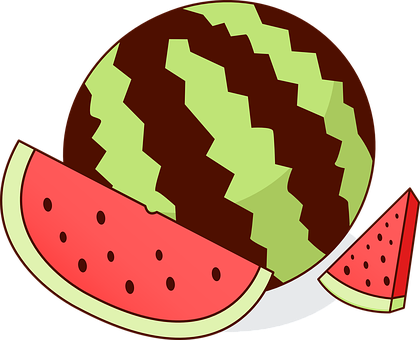 Cartoon Watermelon Slices PNG