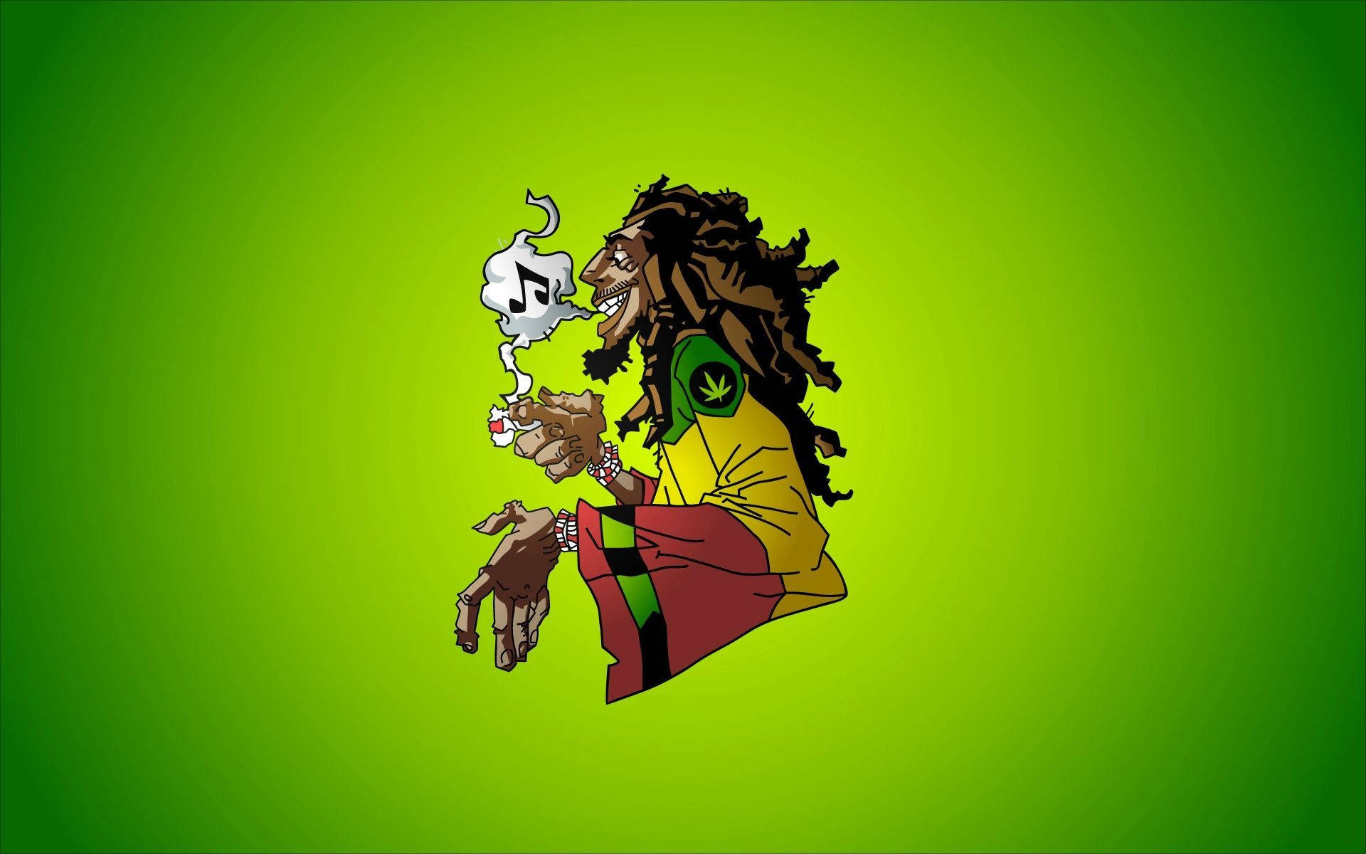 Trippy Cartoon Weed Picture