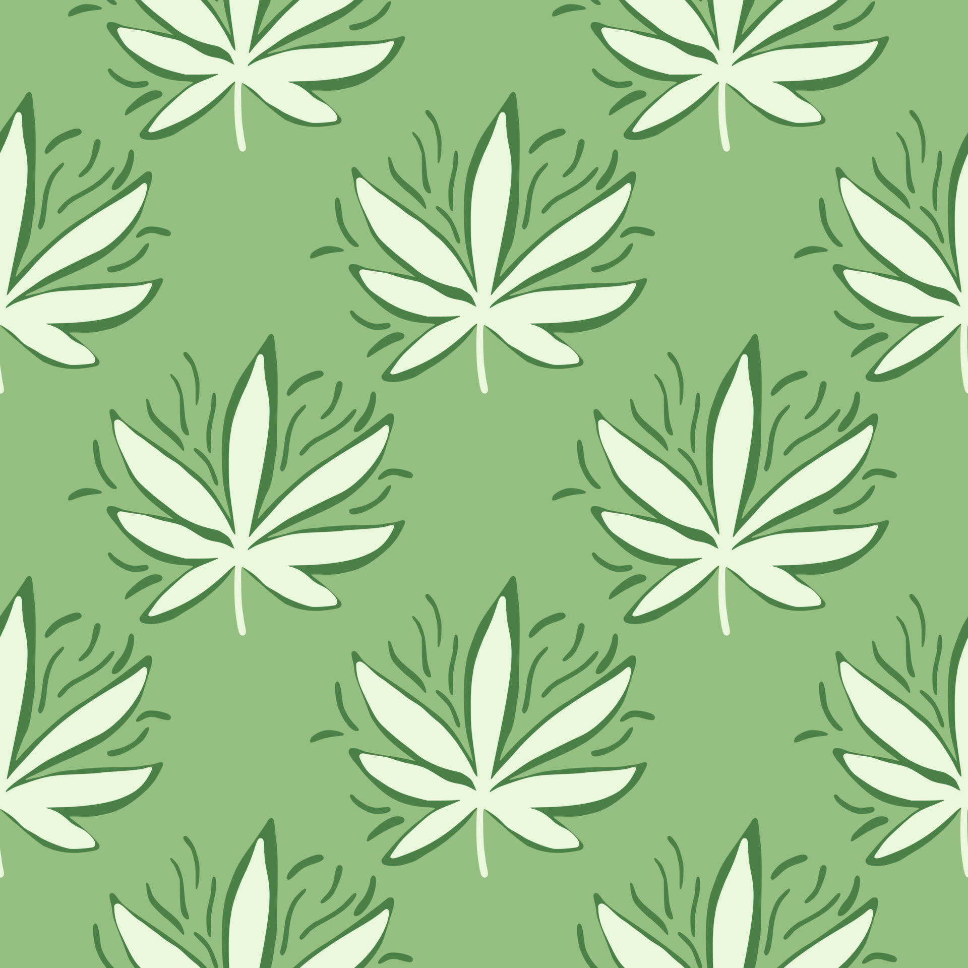 Taen Högre Resa Med Denna Tecknade Cannabisblomma Som Bakgrundsbild På Datorn Eller Mobilen. Wallpaper