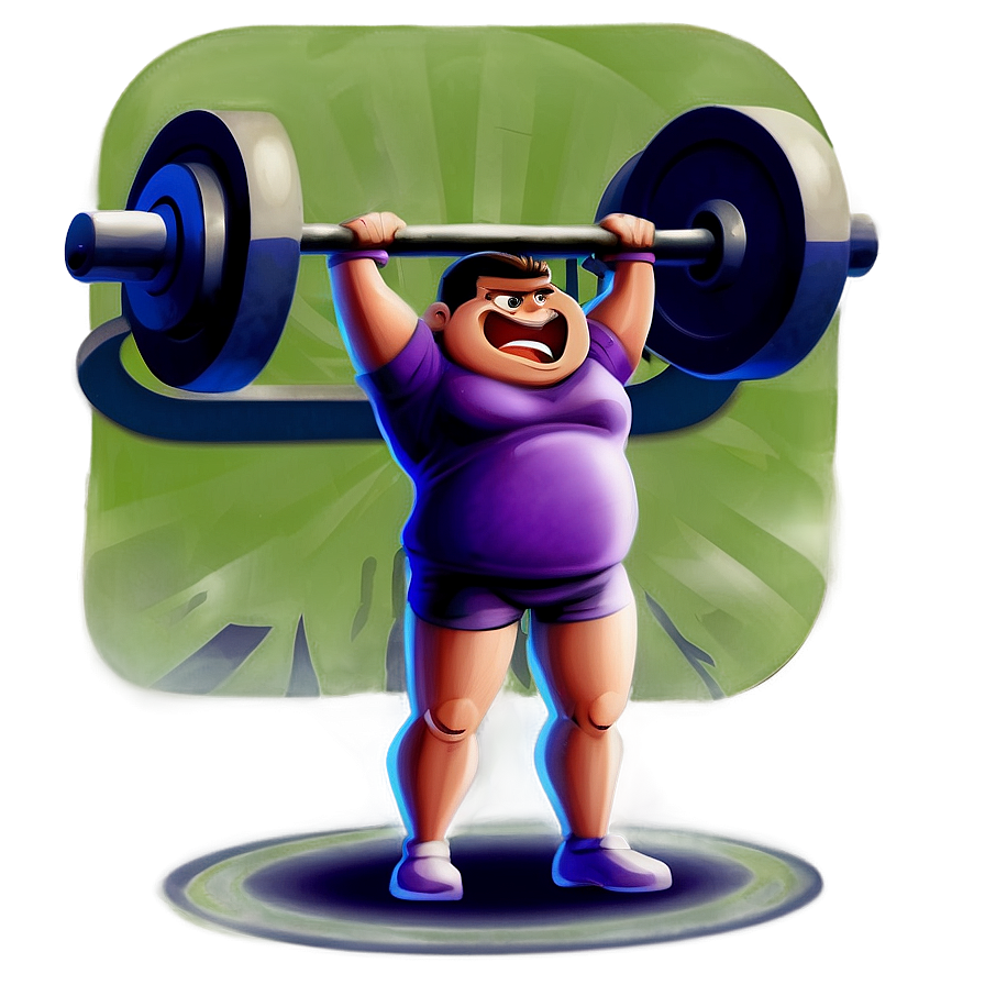 Download Cartoon Weight Lifting Png 88 | Wallpapers.com