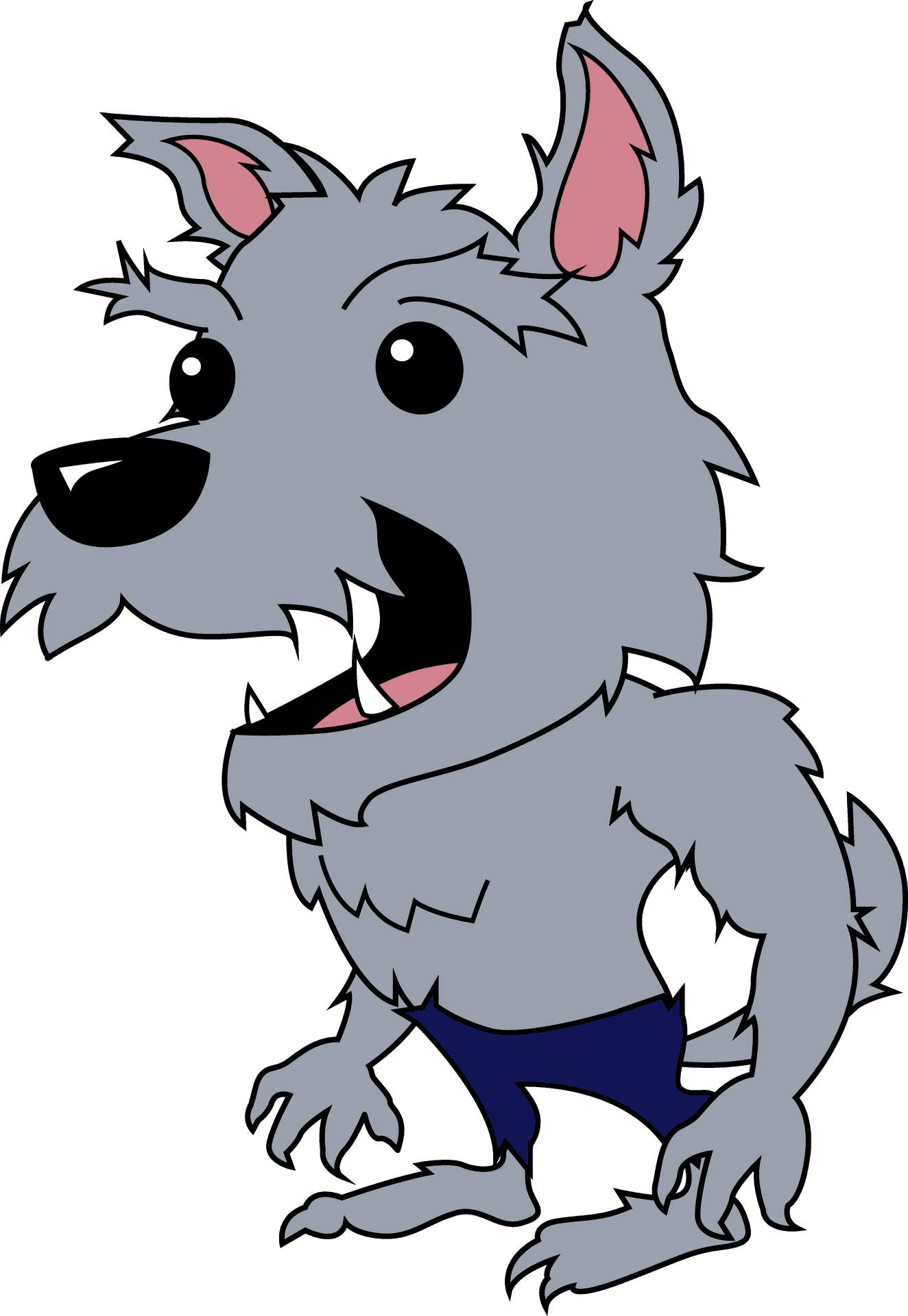 Cartoon Werewolf Illustration PNG