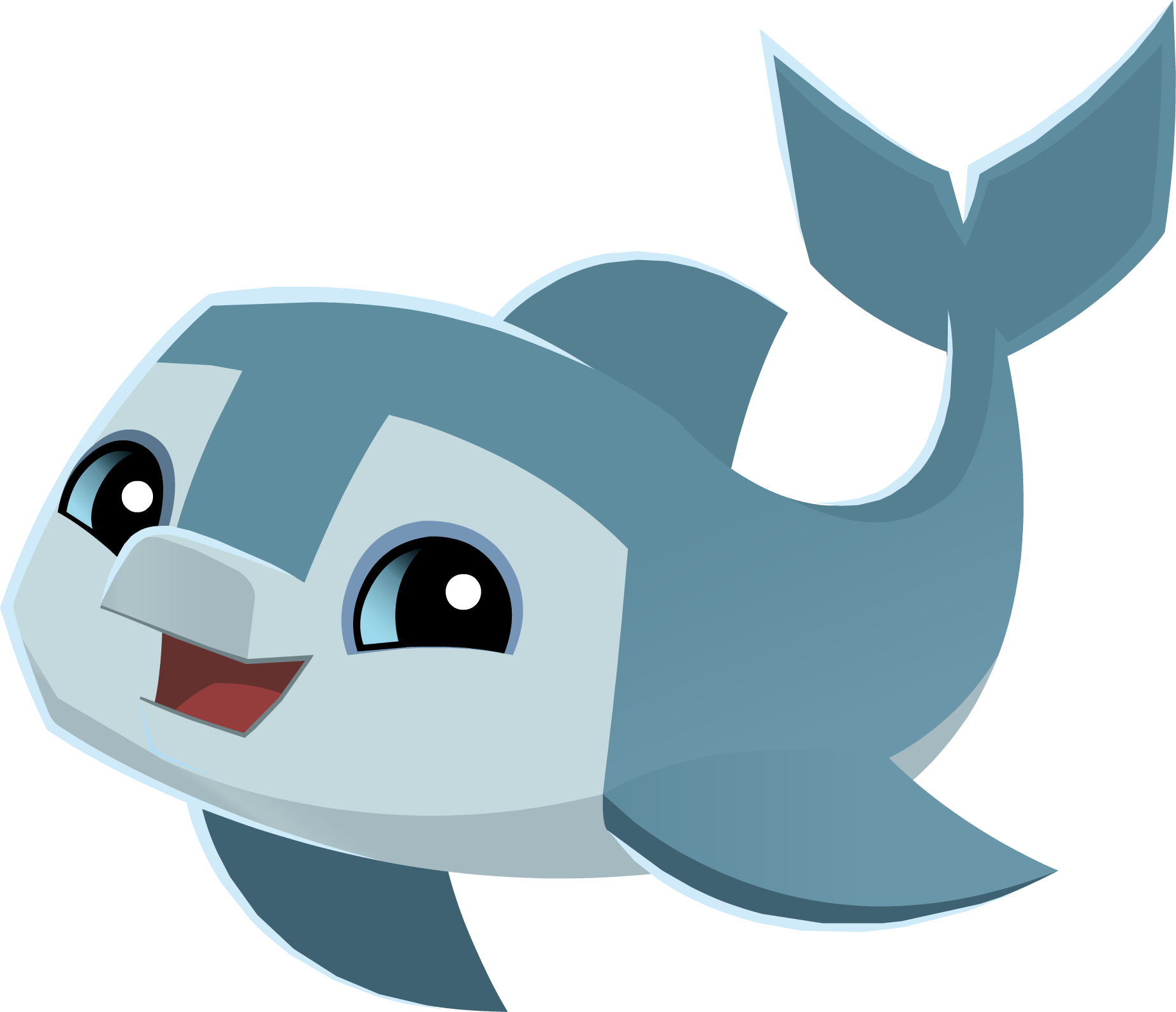 Cartoon Whale Character PNG