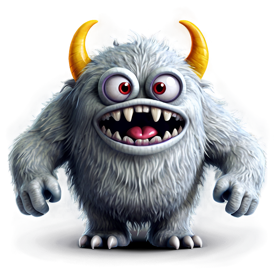 Cartoon White Monster Png Jdm PNG