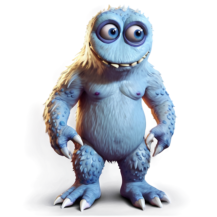 Cartoon White Monster Png Knj PNG