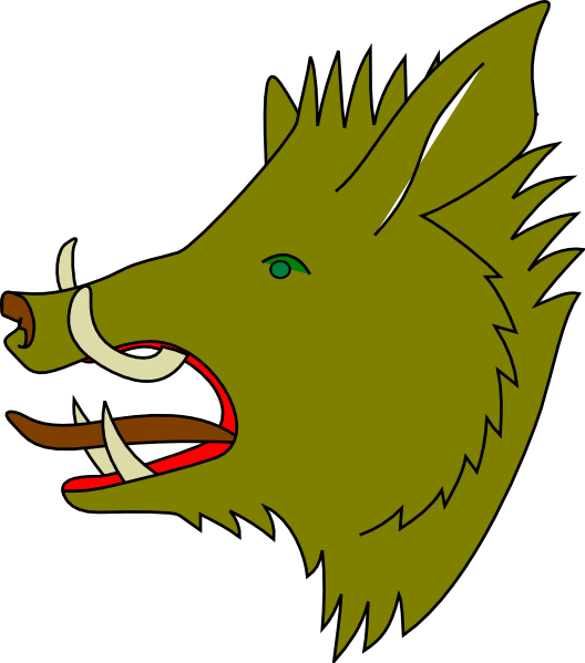 Cartoon Wild Boar Profile PNG
