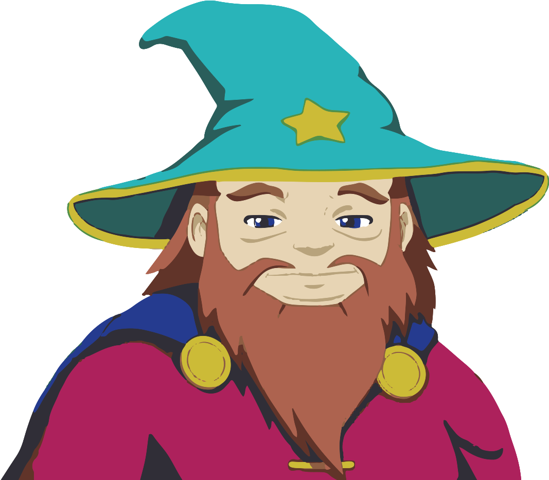 Cartoon Wizard Portrait PNG