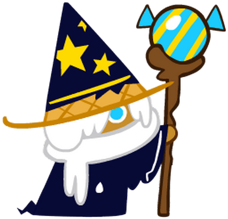 Cartoon Wizardwith Staffand Hat PNG