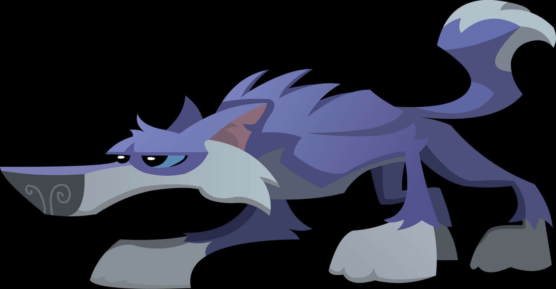Cartoon Wolf Character PNG