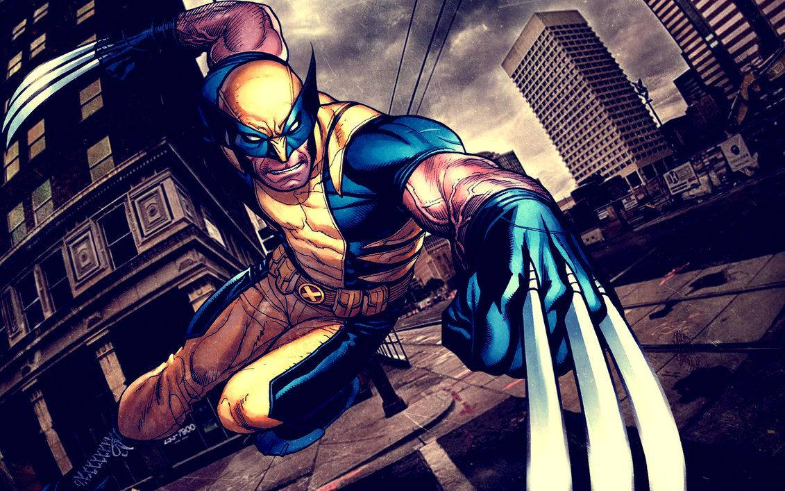 Uncanny Avenger Wolverine Takes A Walk In The City Wallpaper
