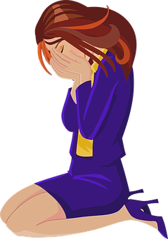 Cartoon Woman Crying PNG