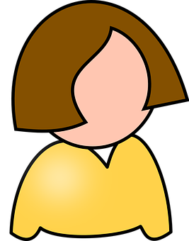 Cartoon Woman Icon PNG