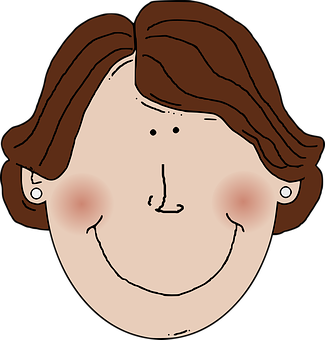 Cartoon Woman Smiling Profile PNG