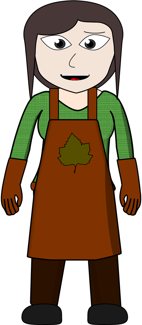 Cartoon Woman Wearing Apron PNG