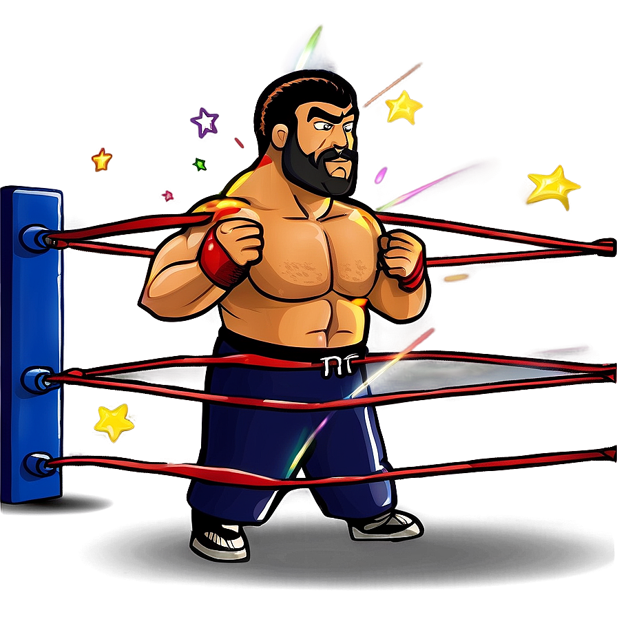 Cartoon Wrestling Ring Illustration Png 1 PNG