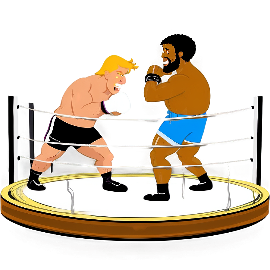 Cartoon Wrestling Ring Illustration Png Hly PNG