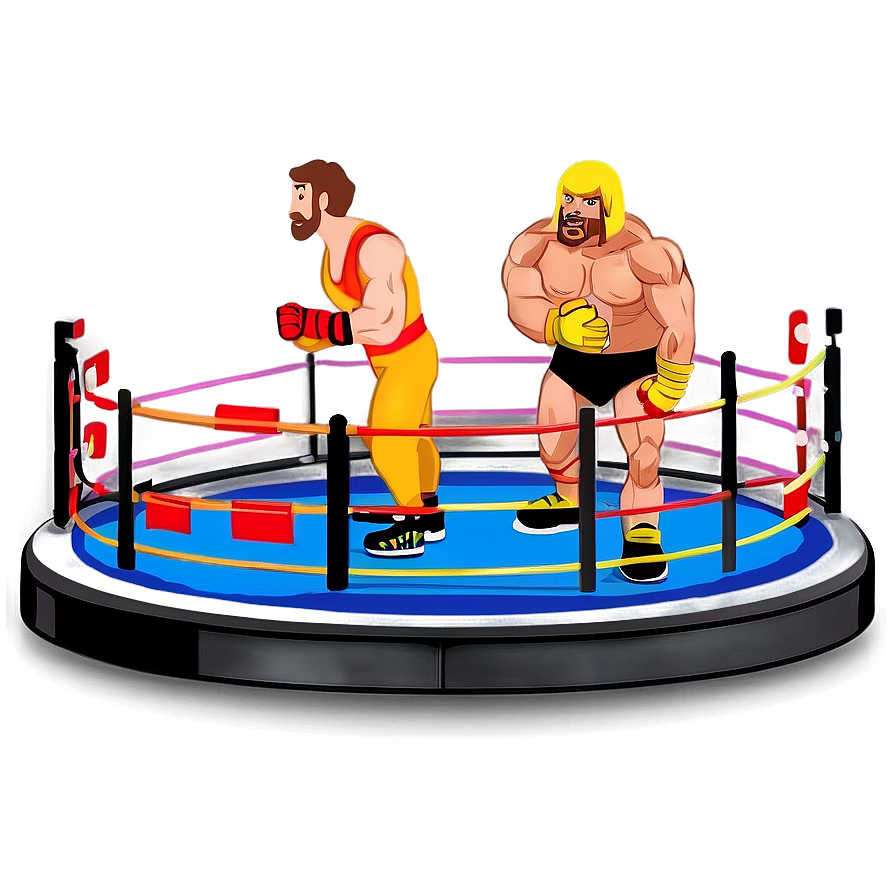 Cartoon Wrestling Ring Illustration Png Iwh PNG