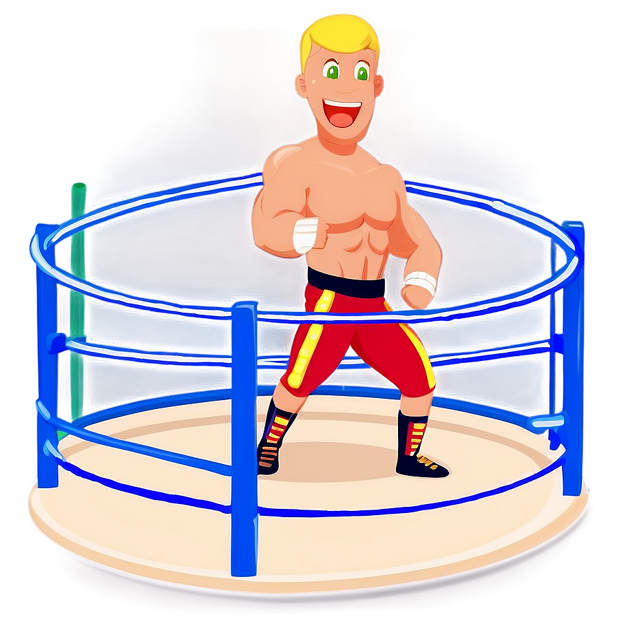 Cartoon Wrestling Ring Illustration Png Ria64 PNG