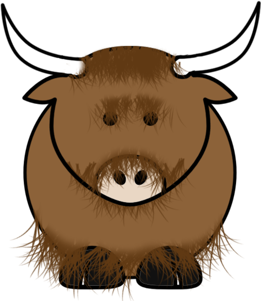 Cartoon Yak Illustration PNG