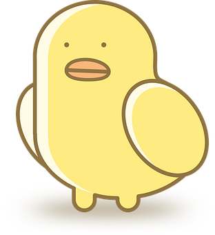 Cartoon Yellow Bird Character PNG