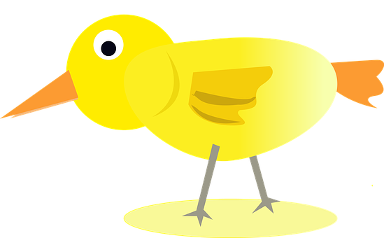 Cartoon Yellow Bird Graphic PNG